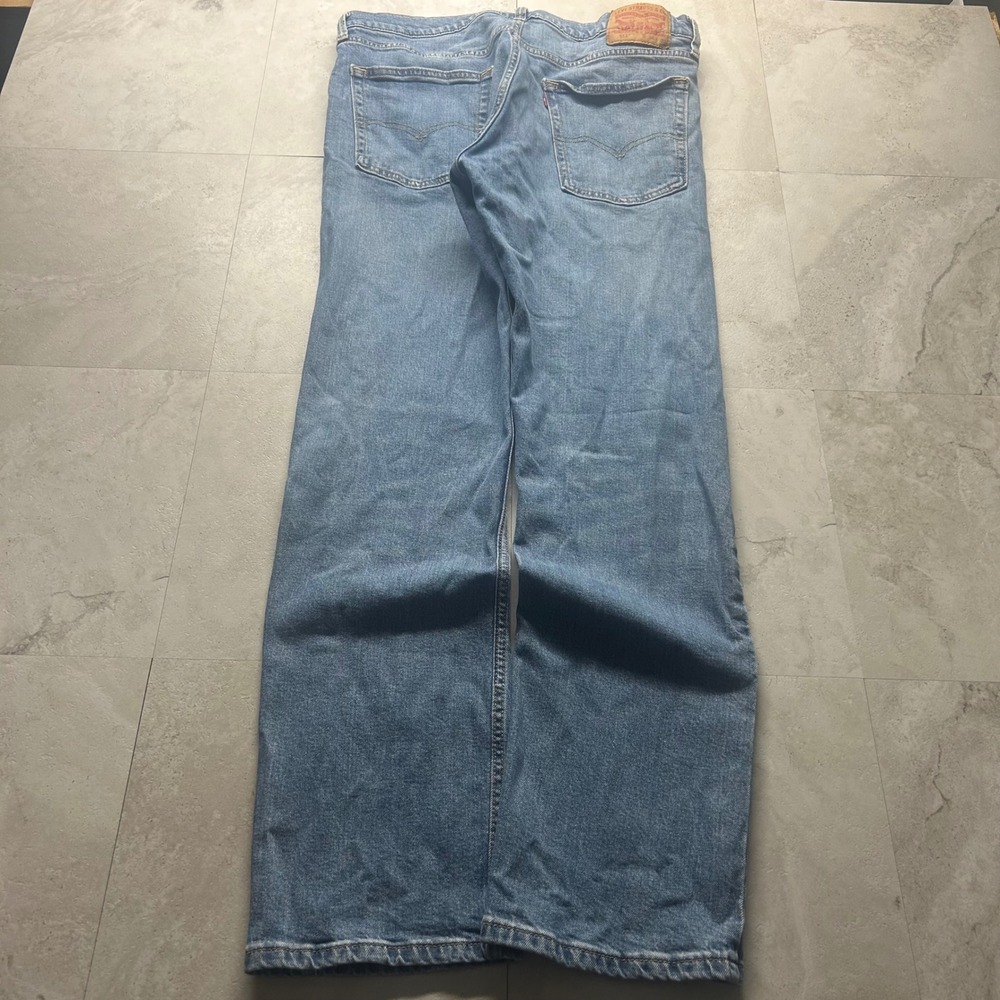 Levi's 513 Slim Straight Jeans Blue Mens 36x32 Medium Wash Denim Pants 1183